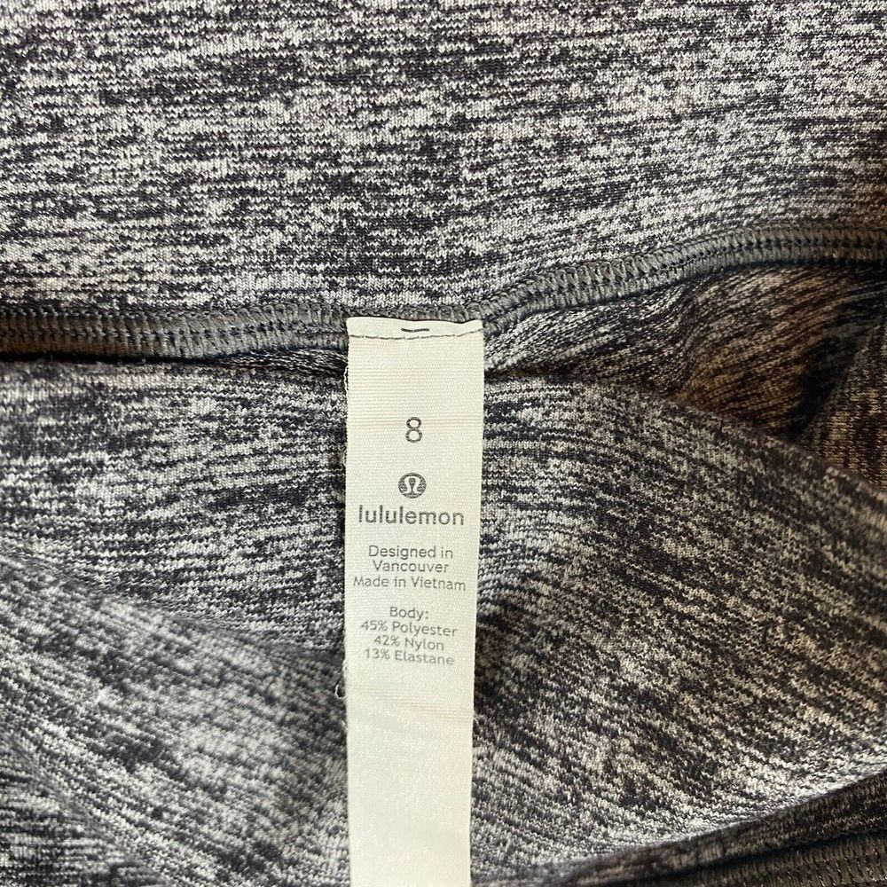 Lululemon Wunder Under Women's Size 8 Leggings Hi-Rise 7/8 Tight Heathered Black - Picture 4 of 7